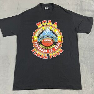 NCAA Final Four 1990 T-Shirt Large Black Vintage UNLV Georgia Tech Arkansas Duke